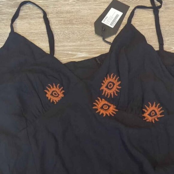 Disturbia dress size us 12 solstice embroidered Cami Hanky hem midaxi dress new - Picture 6 of 6